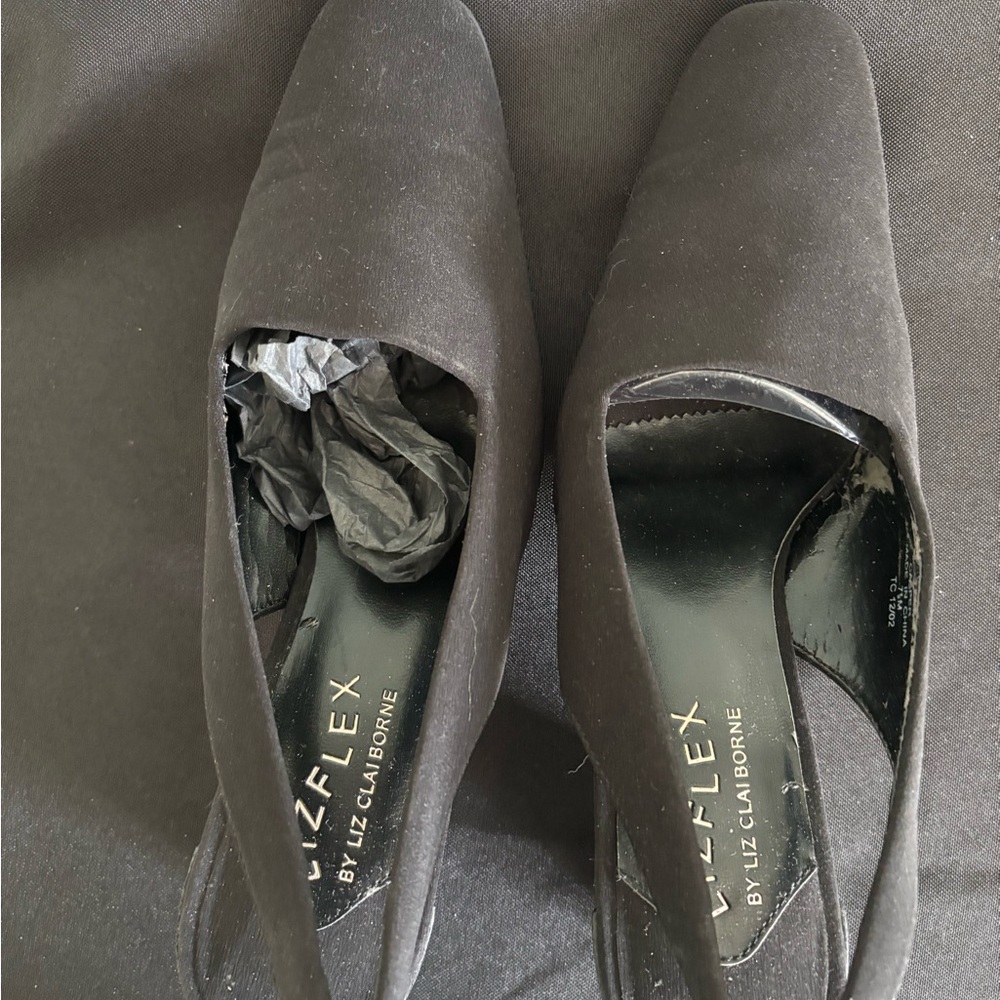 Liz Claiborne Black LIZFLEX Sling back heels